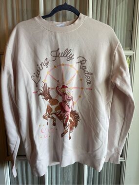 Living Fully Mallory Ervin Rodeo Cowgirl Sweatshirt Women's Medium